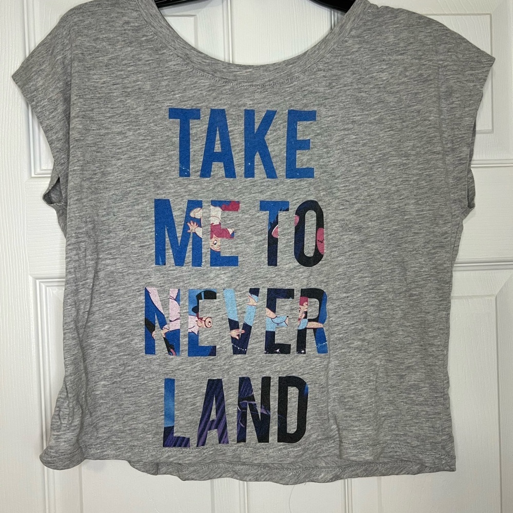 Disney Gray Tee with Blue Accents